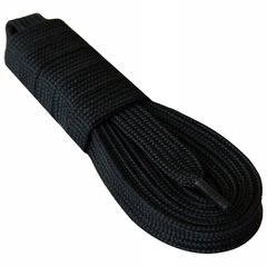 Широкие плоские шнурки для обуви Черные 118100 фото