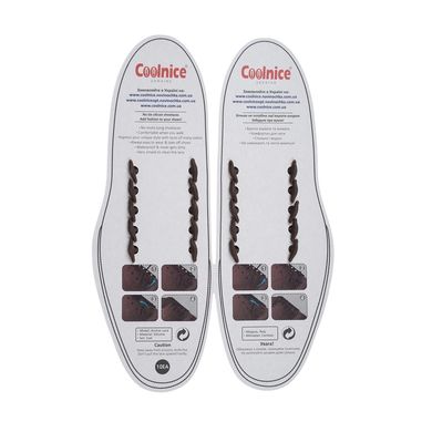 Коричневі силіконові шнурки в туфлі Coolnice (3 см) 55306 фото