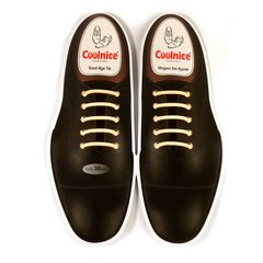 Светло-бежевые силиконовые шнурки в туфли Coolnice (3 см) 55330 фото