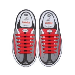 Червоні силіконові шнурки Coolnice (6+6) 6612 фото