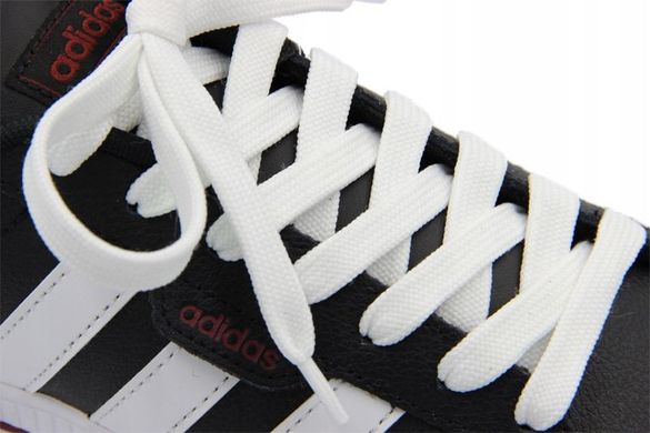 Широкі плоскі шнурки для взуття Білі 101100 фото
