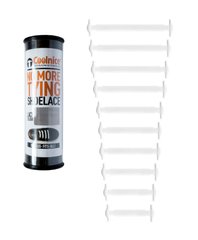 Белые силиконовые шнурки Coolnice (10+10) 1001 фото