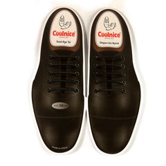 Черные силиконовые шнурки в туфли Coolnice (3 см) 55318 фото