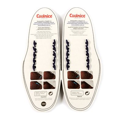 Темно-синие силиконовые шнурки в туфли Coolnice (4 см) 55417 фото