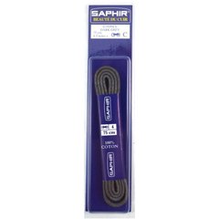 Saphir шнурки тонкие вощеные темно-серые 75 см 2467515 фото