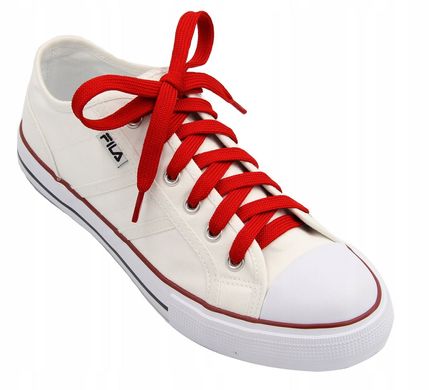 Широкие плоские шнурки для обуви Красные 112100 фото