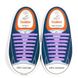 Фиолетовые силиконовые шнурки Coolnice (8+8) 8823 фото 1