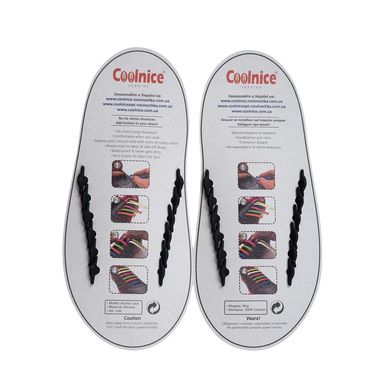 Чорні силіконові шнурки Coolnice (6+6) 6618 фото
