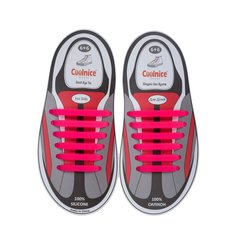 Рожеві силіконові шнурки Coolnice (6+6) 6625 фото